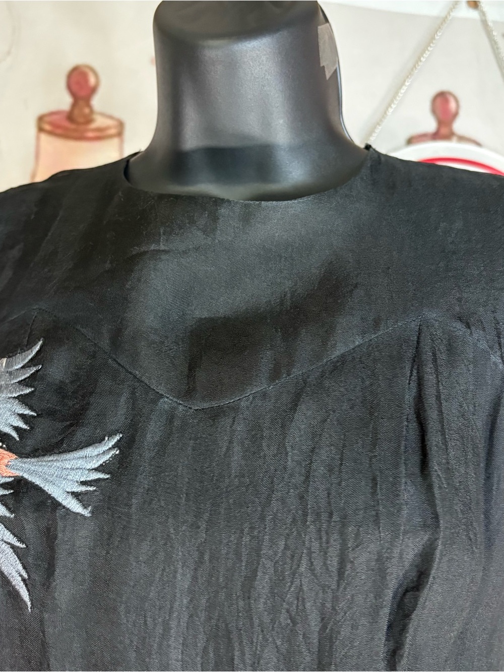 AGAATI Whispering Wings Silk Organza Embroidered Gown dress Sz SX price $625 - Picture 11 of 15